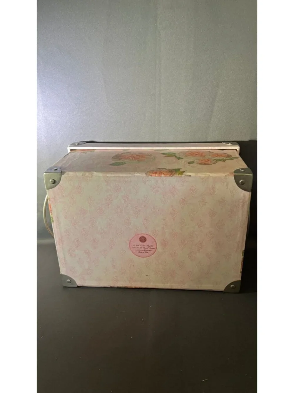 Tina Higgins Pink Floral Decorative Storage Box By Tri-Coastal